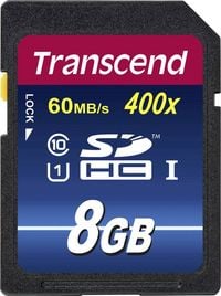 Produktbild: Transcend Premium 400 SDHC-Karte Industrial 8GB Class 10, UHS-I
