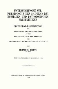 Produktbild: Untersuchungen zur Physiologie des Saugens bei Normalen und Pathologischen Brustkindern