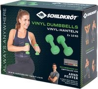 Produktbild: Schildkr&ouml;t 960205 - Vinyl-Hanteln, 1,0 kg Set, limegreen, Heim-Fitnessger&auml;t