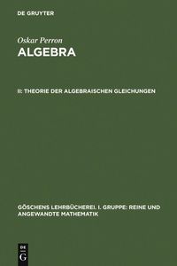 Produktbild: Theorie der algebraischen Gleichungen