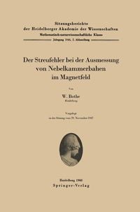 Produktbild: Der Streufehler bei der Ausmessung von Nebelkammerbahnen im Magnetfeld