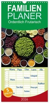 Produktbild: Familienplaner 2026 - Ordentlich Frutarisch mit 5 Spalten (Wandkalender, 21 x 45 cm) CALVENDO