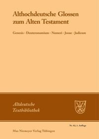 Produktbild: Althochdeutsche Glossen zum Alten Testament
