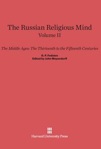 Produktbild: The Russian Religious Mind, Volume II, The Middle Ages