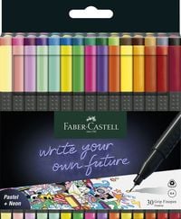 Bild vom Artikel Faber-Castell Fineliner Finepen GRIP Pastel + Neon 30er Set vom Autor 