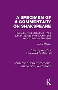 Produktbild: A Specimen of a Commentary on Shakspeare