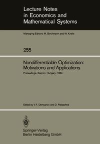 Produktbild: Nondifferentiable Optimization: Motivations and Applications