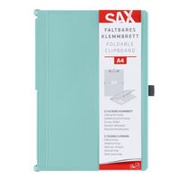 Produktbild: SAX Klemmbrett Design faltbar A5 auf A4, aqua