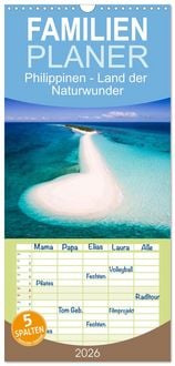 Produktbild: Familienplaner 2026 - Philippinen - Land der Naturwunder mit 5 Spalten (Wandkalender, 21 x 45 cm) CALVENDO