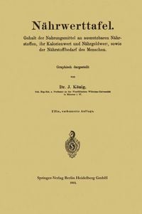 Produktbild: N&auml;hrwerttafel