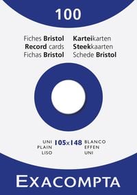 Produktbild: EXACOMPTA Karteikarten blanko, weiss 105 x 148 mm A6