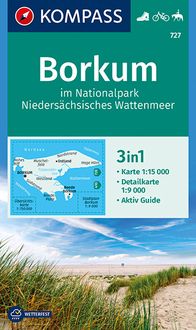 Bild vom Artikel KOMPASS Wanderkarte 727 Borkum im Nationalpark Niedersächsisches Wattenmeer 1:15.000 vom Autor 