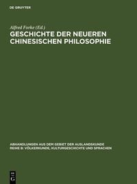 Produktbild: Geschichte der neueren chinesischen Philosophie