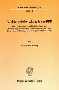 Produktbild: Althistorische Forschung in der DDR.