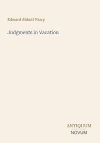 Produktbild: Judgments in Vacation