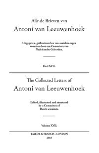 Produktbild: The Collected Letters of Antoni Van Leeuwenhoek - Volume 17