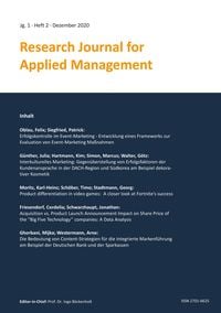 Produktbild: Research Journal for Applied Management - Jg. 1, Heft 2