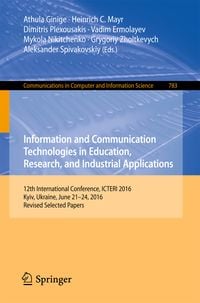Produktbild: Information and Communication Technologies in Education, Research, and Industrial Applications