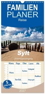 Produktbild: Familienplaner 2027 - Sylt - Strandspaziergang mit 5 Spalten (Wandkalender, 21 x 45 cm) CALVENDO