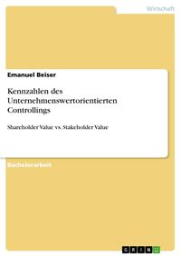 Produktbild: Kennzahlen des Unternehmenswertorientierten Controllings