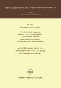 Produktbild: Verminderung des L&auml;rms von Strahltriebwerken unter Ausnutzung der 'inversen Profilierung'