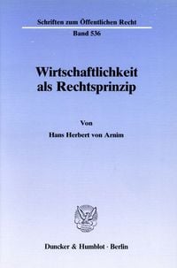Produktbild: Wirtschaftlichkeit als Rechtsprinzip.
