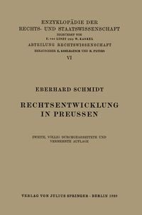 Produktbild: Rechtsentwicklung in Preussen