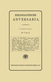 Produktbild: Bibliographische Adversaria