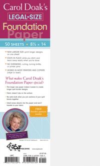 Produktbild: Carol Doak's Legal-Size Foundation Paper