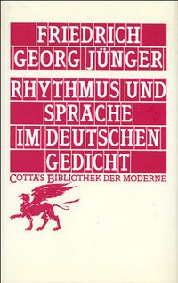 Produktbild: Rhythmus und Sprache im deutschen Gedicht (Cotta's Bibliothek der Moderne, Bd. 63)