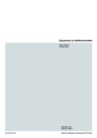 Produktbild: Zugversuche an Stahlbetonscheiben