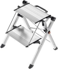 Produktbild: Hailo MK80 ComfortLine 4310-100 Aluminium Klapptritt klappbar Arbeitsh&ouml;he (max.): 2.4 m Silber, Schwarz 3.6 kg