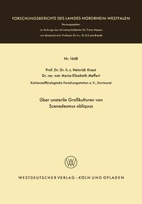 Produktbild: &Uuml;ber unsterile Gro&szlig;kulturen von Scenedesmus obliquus