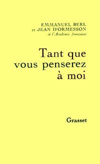 Produktbild: Tant que vous penserez &agrave; moi