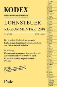 Bild vom Artikel KODEX Lohnsteuer Richtlinien-Kommentar 2018 vom Autor Josef Hofbauer