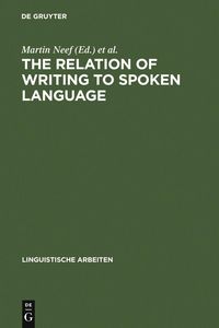 Produktbild: The Relation of Writing to Spoken Language