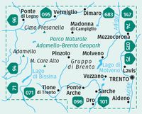 KOMPASS Wanderkarte 070 Naturpark Adamello-Brenta Geopark, Parco Naturale Adamello-Brenta Geopark 1:40.000