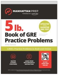 Produktbild: 5 lb. Book of GRE Practice Problems: 1,400+ Practice Problems in Book and Online (Manhattan Prep 5 lb)