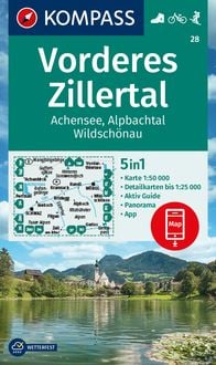 Produktbild: KOMPASS Wanderkarte 28 Vorderes Zillertal 1:50.000