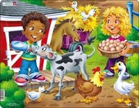 Produktbild: Puzzle - Bauernhofkinder mit Kalb