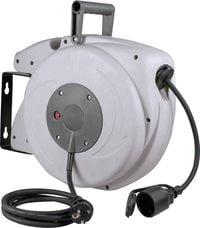 Produktbild: automatischer Kabelaufroller 8710418 Farbe grau/anthrazit Ausf&uuml;hrung Kabelaufroller mit Schuko-Stecker Zuleitung H07RN-F