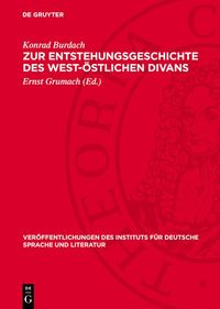 Produktbild: Zur Entstehungsgeschichte des West-&Ouml;stlichen Divans