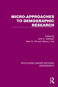 Produktbild: Micro-Approaches to Demographic Research