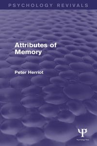 Produktbild: Attributes of Memory (Psychology Revivals)