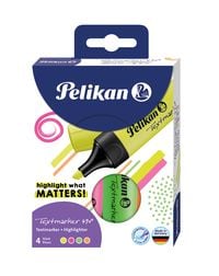 Produktbild: Pelikan Textmarker 490 nachf&uuml;llbar, 4er