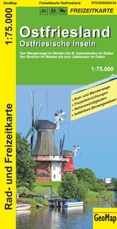Produktbild: Ostfriesland Ostfriesische Inseln 1:75.000 Rad- und Freizeitkarte