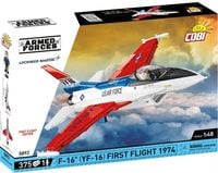 Produktbild: COBI Armed Forces 5892 - F-16 (YF-16) First Flight 1974, Kampf- und Angriffsflugzeug, Bausatz 1:48, 375 Klemmbausteine