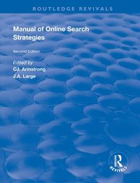 Produktbild: Manual of Online Search Strategies