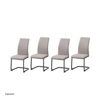 Produktbild: HTI-Living HTI-Line Schwingstuhl 4er Set PU cappuccino SallyP