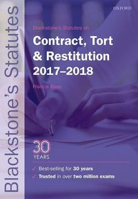 Produktbild: ROSE, F: Blackstone's Statutes on Contract, Tort & Restituti